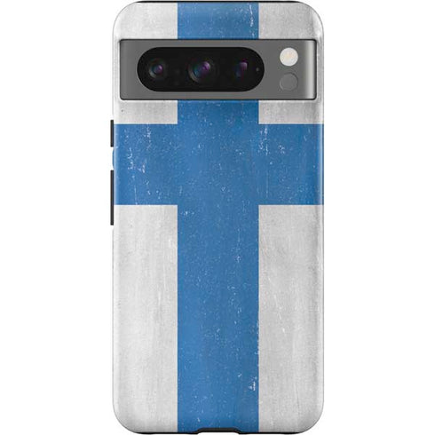 Finland Flag Distressed Google Pixel 8 Pro Impact Case